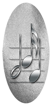 DG5000-382-SL Music Notes Silver